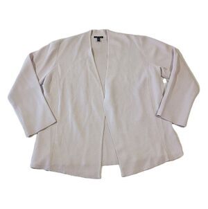 Eileen Fisher Lavender Cardigan Sweater Organic Cotton Size Large